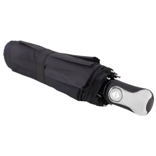 Auto 3-Fold Umbrella Black Closed